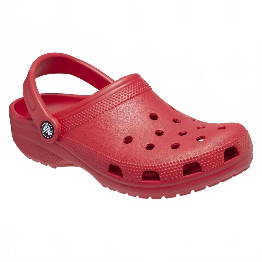 NEW CROCS men's classic casual clogs in varsity red